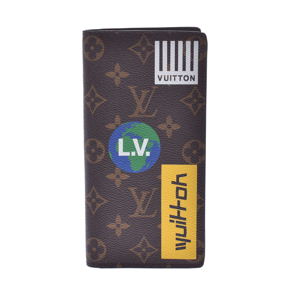 LOUIS VUITTON ルイヴィトン モノグラム ポルトフォイユ ブラザ ロゴストーリー ブラウン M67823 メンズ モノグラムキャンバス 長財布 未使用 