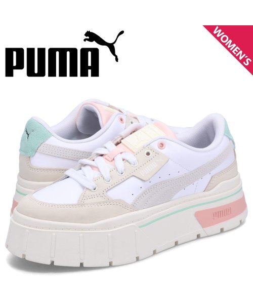 PUMA プーマ スニーカー メイズ スタック リュクス ウィメンズ レディース 厚底 MAYZE STACK LUXE WNS ホワイト 白 389853－0