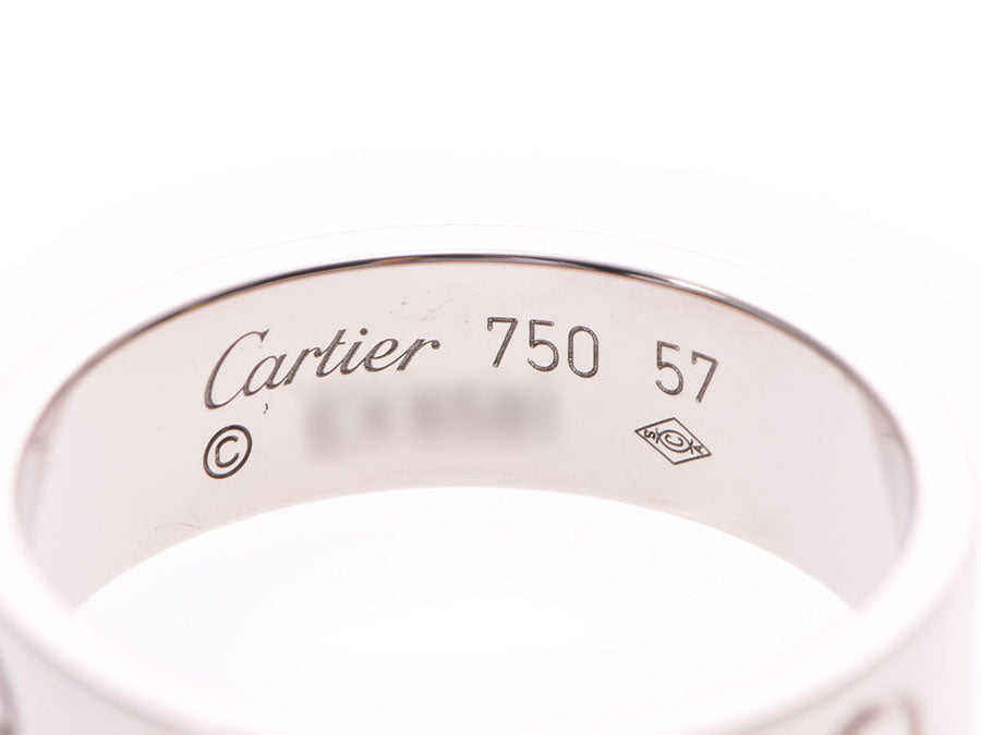 カルティエ ラブリング #57 レディース WG 8.1g 指輪 Aランク 美品 CARTIER 中古 