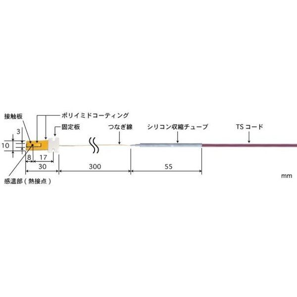 組込形移動回転表面用温度センサ ー50~210°C Kタイプ タイプ11 【UHー11Kー03ーTS1ーW】 UH-11K-03-TS1-W（直送品）