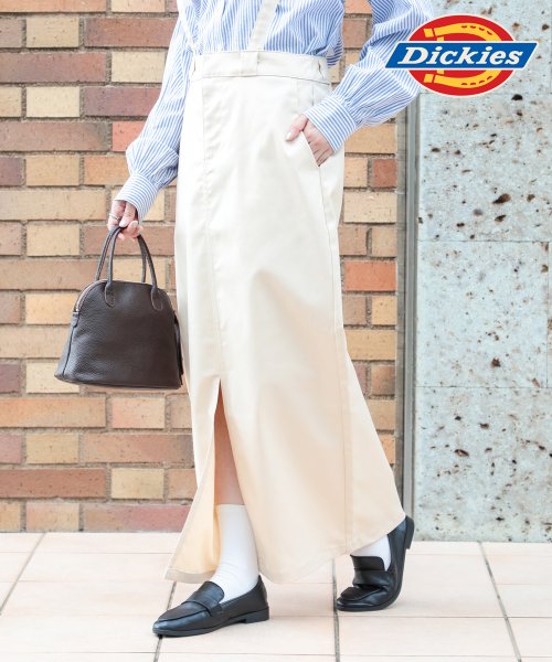 【Dickies / ディッキーズ】サスペンダー タイトスカート ジャンパースカート オーバーオール スリット 3187－6402