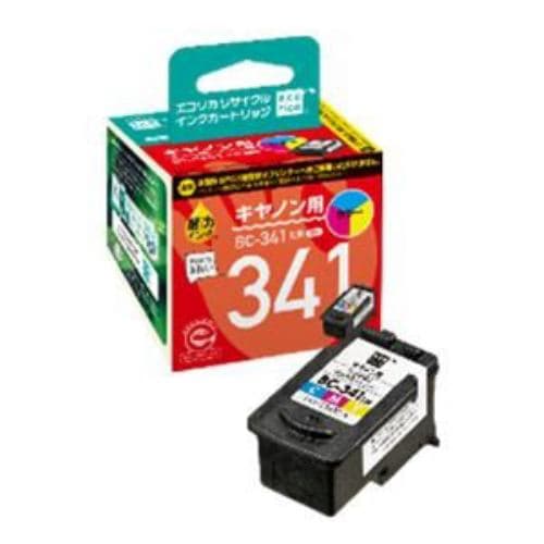 【推奨品】インク エコリカ カートリッジ ECI-C341C-V キヤノン用リサイクルインク(3色一体型)