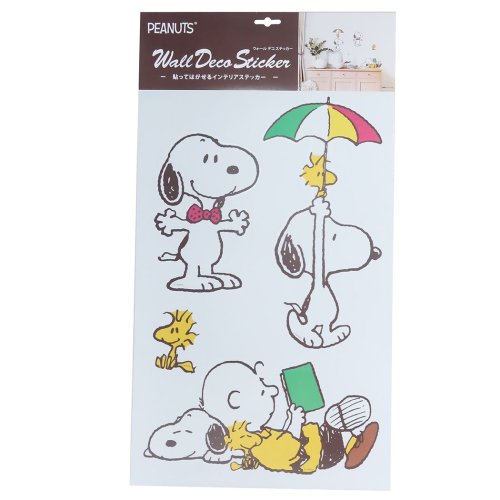 スヌーピー ビッグ ホーム デコシール ウォール デコステッカー SNOOPY3種 ピーナッツ S＆Cコーポレーション 30×58cm プレ