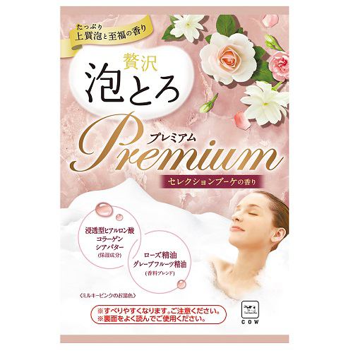 牛乳石鹸 お湯物語 贅沢泡とろ プレミアム セレクションブーケの香り 入浴剤 30g