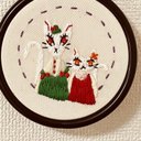 刺繍枠飾り　girls