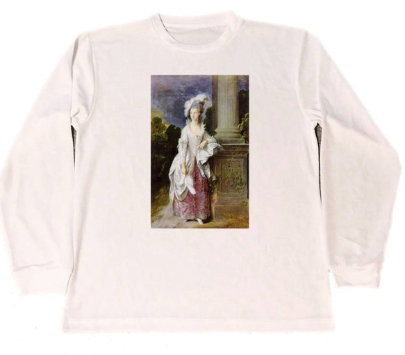 トマス・ゲインズバラ　ドライ　Tシャツ　名画　絵画　アート　グッズ　グレアム夫人　　ロング　ロンT　長袖