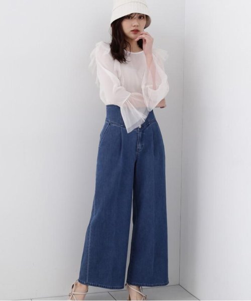 コルセットマークデニムワイドパンツ 24SS