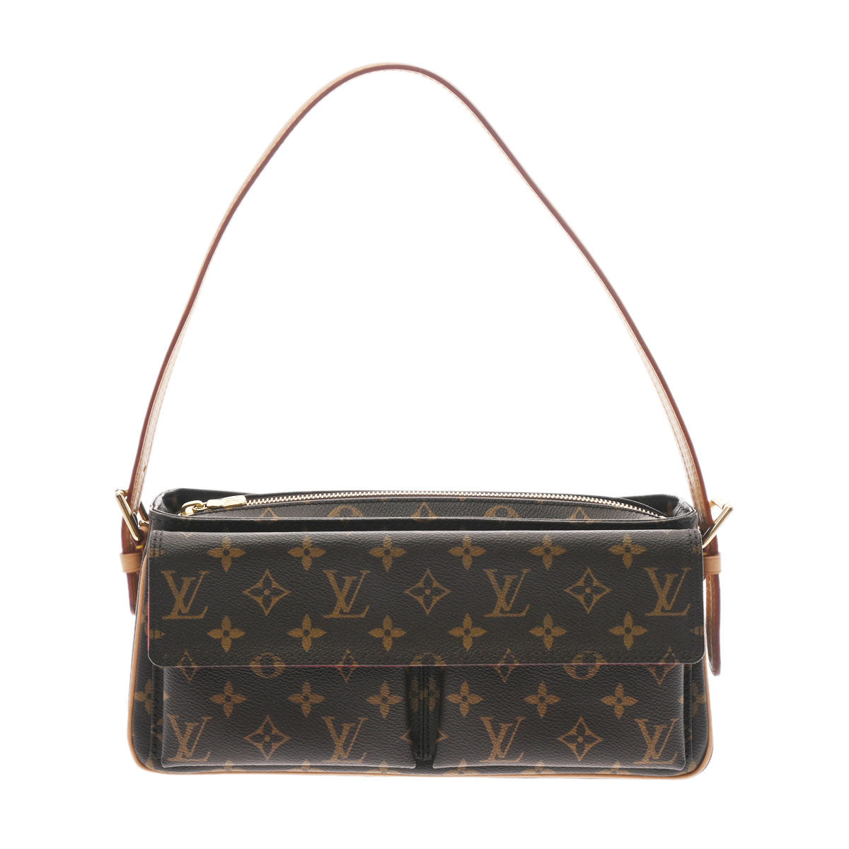 LOUIS VUITTON ルイヴィトン モノグラム ヴィバシテ MM ブラウン M51164 レディース モノグラムキャンバス ショルダーバッグ Aランク 中古 