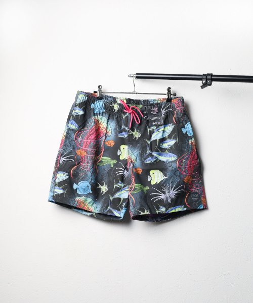 【W】【PTYB02】【it】【ut25】【PSYCHO TUNA】PRINTED POOL SHORTS