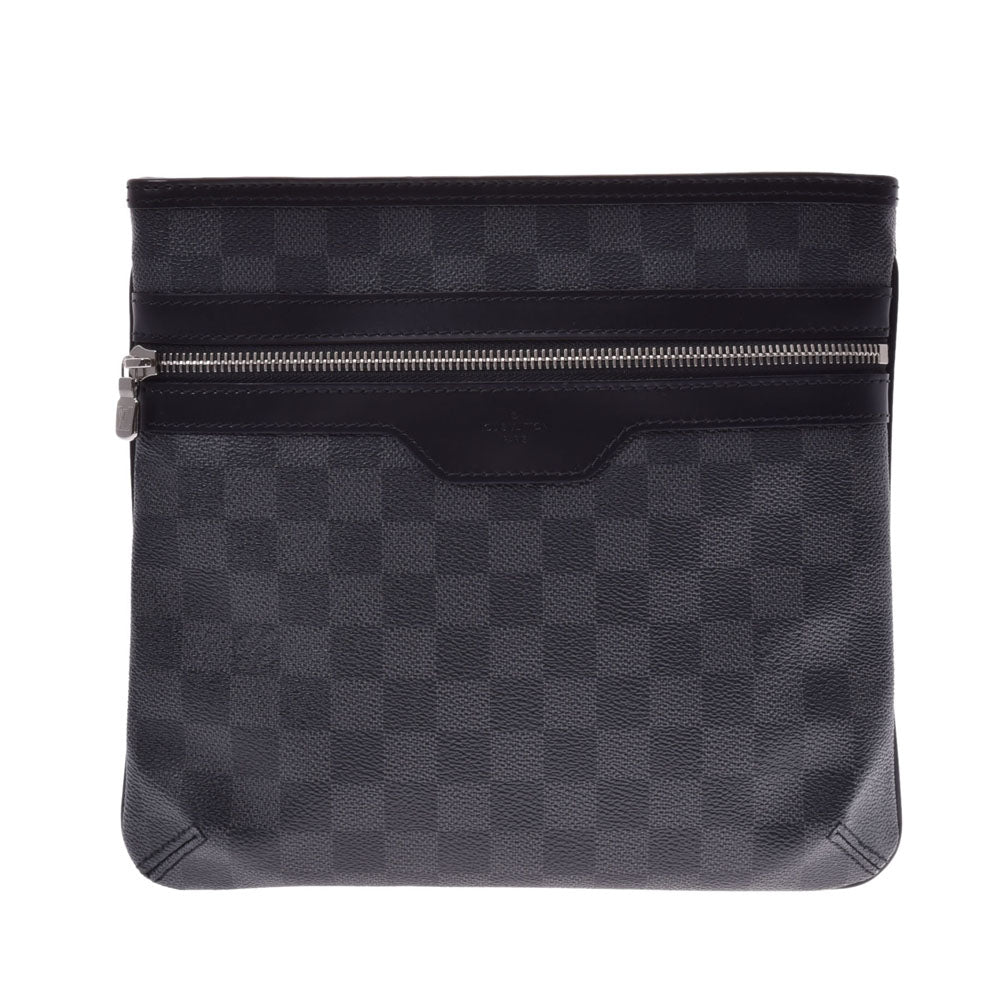 LOUIS VUITTON ルイヴィトングラフィット トマス　  黒/グレー系 メンズ ダミエグラフィットキャンバス ショルダーバッグ N58028  中古