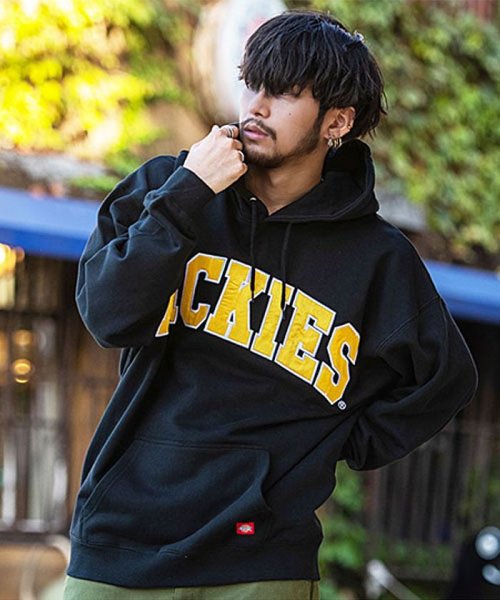 Dickies カレッジロゴ裏毛プルパーカー フーディー