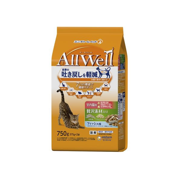 ユニ・チャーム AllWell 室内猫用 フィッシュ味 750g FC105RK