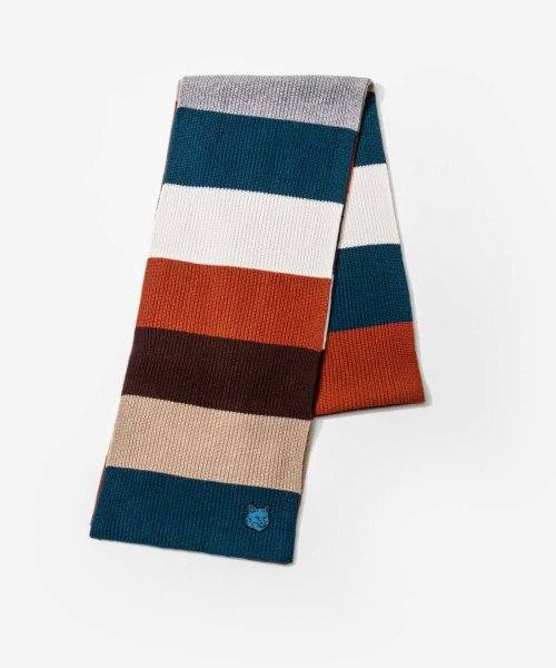 メゾンキツネ MAISON KITSUNE LW06207KT1093 スカーフ PREPPY STRIPED SCARF メンズ マフラー ウール プレゼント