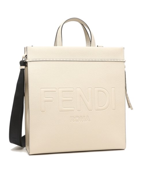 フェンディ トートバッグ ショルダーバッグ ゴー トゥショッパー Mサイズ ミディアム ホワイト レディース FENDI 7VA583 AMAC F0MU3