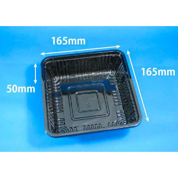 リスパック フルーツ容器 フルーツ K-80 黒 FATW093 1ケース(1600個(100個×16)（直送品）