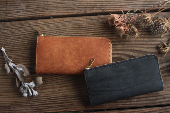 《受注製作》[Lapido-bicolor] Ltype long wallet / L字ファスナー長財布