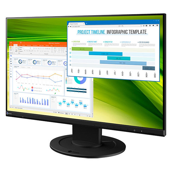 EIZO 22.5インチワイド液晶モニター FlexScan EV2360-BK 1台 WUXGA（1920×1200）/縦横回転/昇降機能