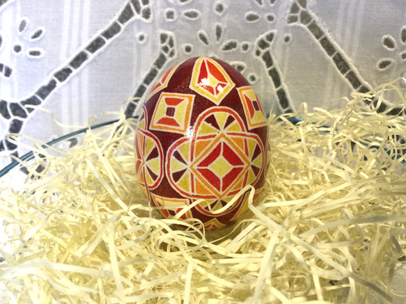 イースターエッグ(PYSANKY)  本物の卵です(๑˃̵ᴗ˂̵)