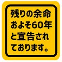 残りの余命およそ60年と宣告されてます マグネットステッカー