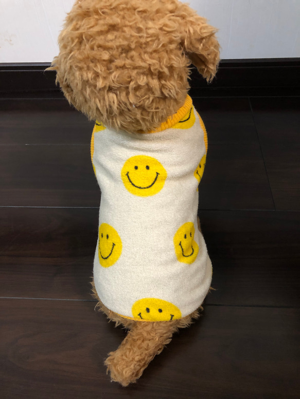 再入荷⭐︎犬服‼︎タオル地ニコちゃん　アイボリー