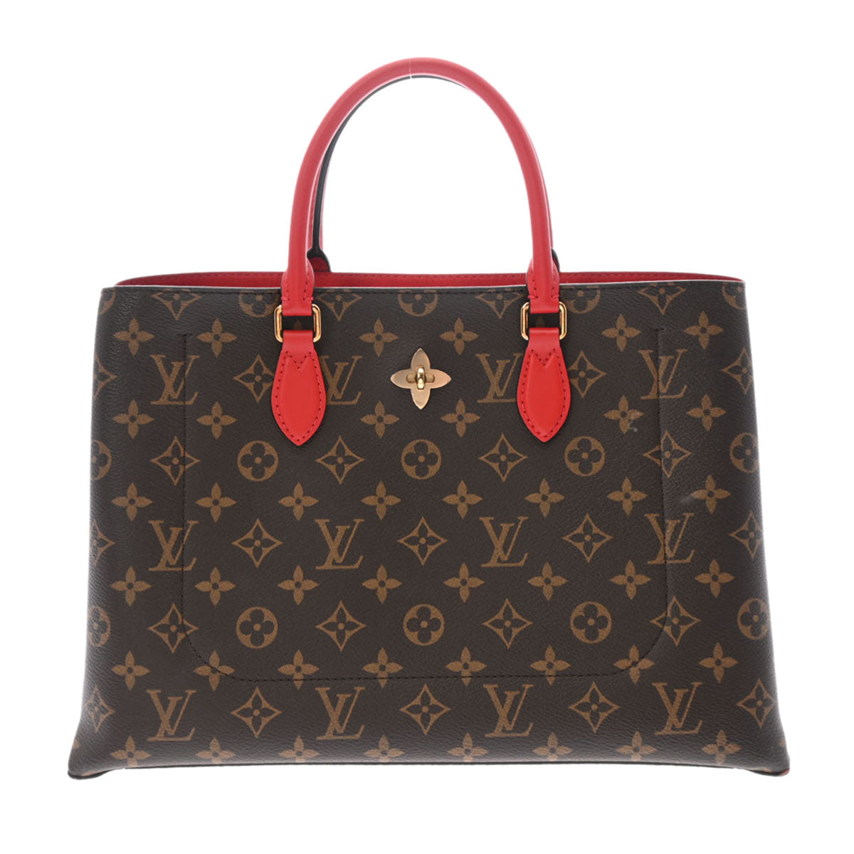 LOUIS VUITTON ルイヴィトン モノグラム フラワートート コクリコ M43553 レディース モノグラムキャンバス 2WAYバッグ Aランク 中古 