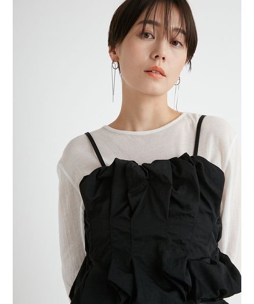 【セットアップ対応商品】【emmi atelier】ナイロンビスチェ