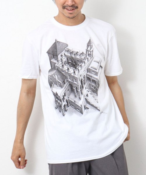 【M.C ESCHER / エムシーエッシャー】アートプリント半袖Tシャツ