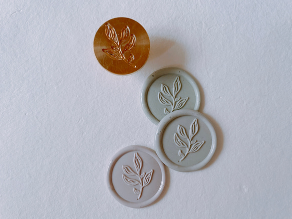 Wax Stamp -writing leaf ／スタンプヘッド