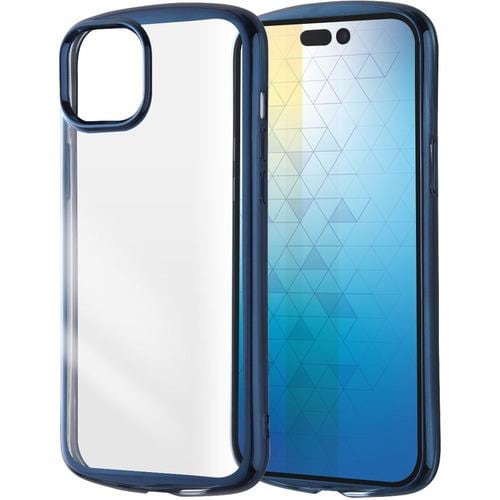 レイ・アウト RT-P43TC13／AM iPhone 15Plus／14Plus TPU METAMORU／ブルー ブルー