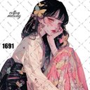 original sticker « no.1691 »     //     人物ステッカー オリジナルステッカー オリジナル人物ステッカー ステッカー cotton melody