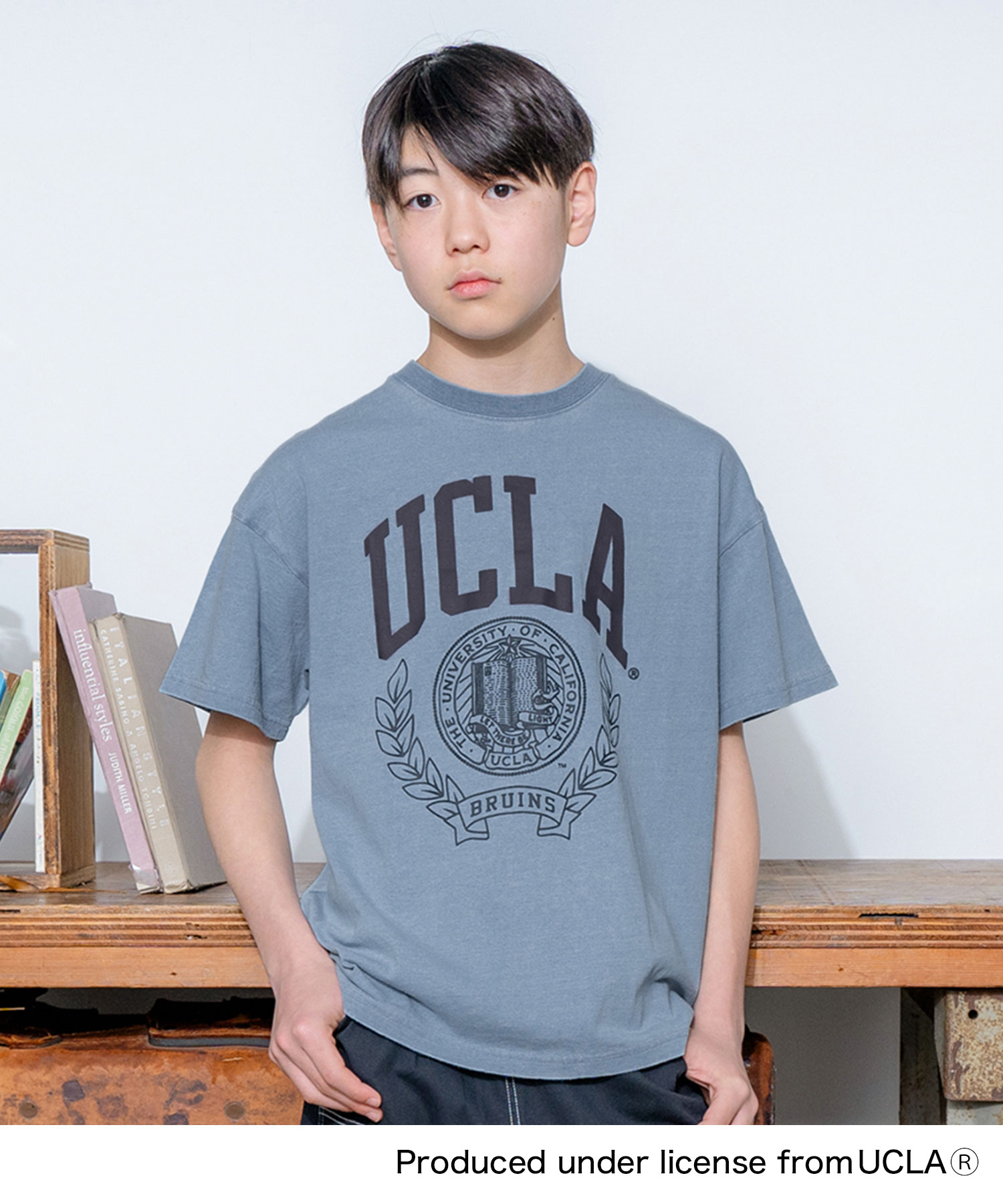 グラソス/【UCLA】コットン・半袖カレッジプリントTシャツ