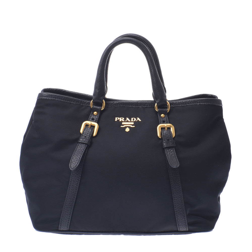 PRADA プラダ 2WAYバッグ 黒 BN1841 レディース ナイロン レザー ハンドバッグ ABランク 中古 