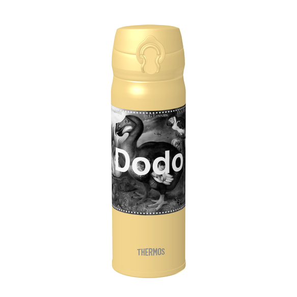 [Dodo] Dodo THERMOS 真空断熱ケータイマグ（イエロー） 500ml　☆お名前も一緒にプリントできます☆