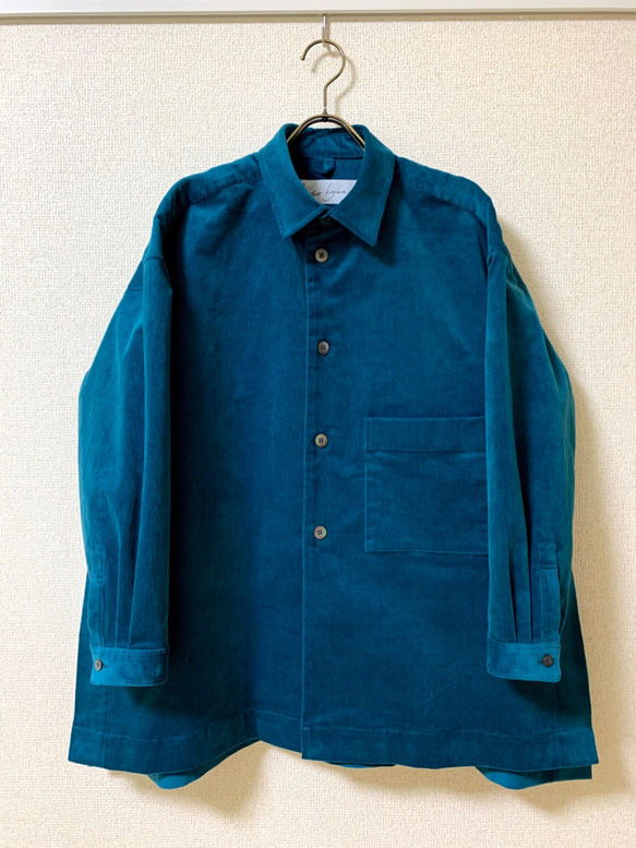 Corduroy Vented Shirts  Color : Turquoise