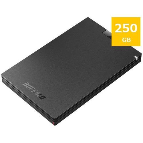 BUFFALO SSD-PGC250U3-BC 外付けSSD250GB 黒色