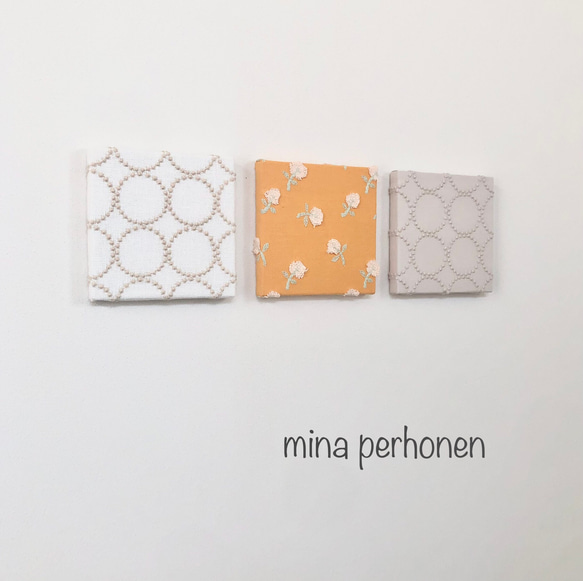 mina perhonen  ミナペルホネン  ファブリックパネル 3点セット ハンドメイド