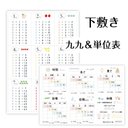 【下敷き】かけ算九九と単位表（小学校全学年用）A4サイズ