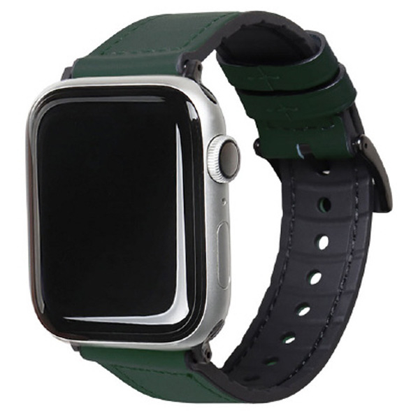 EGARDEN Apple Watch 41/40/38mm用バンド GENUINE LEATHER STRAP AIR ディープグリーン EGD20597AW