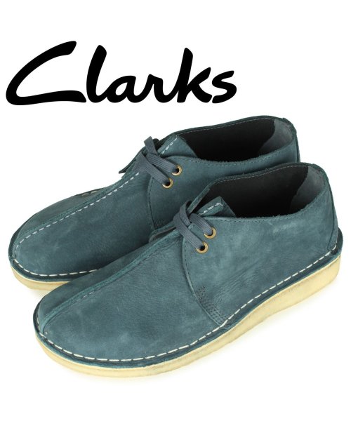 クラークス Clarks デザートトレック ブーツ メンズ レザー DESERT TREK ブルー 26160225