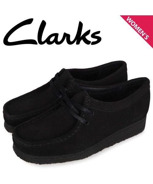 クラークス Clarks ワラビー ブーツ レディース WALLABEE ブラック 黒 26155522