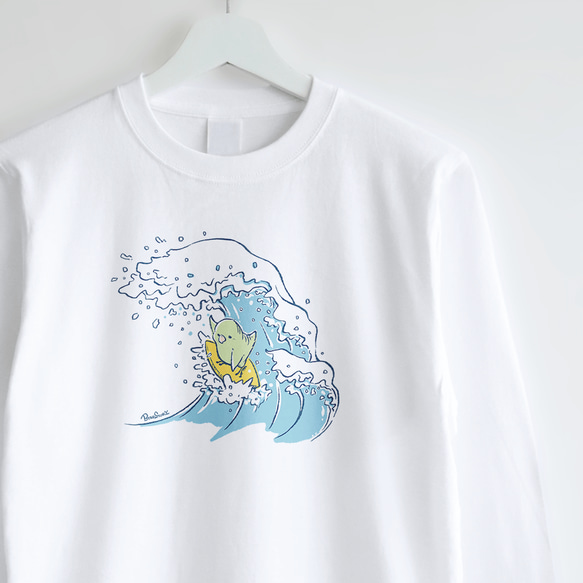 長袖Tシャツ（波乗りインコ）