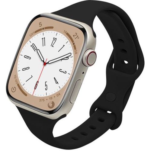 ラスタバナナ RBAWSS7451BK Apple Watch用バンド Ultra/Series 8/7/6/5/4/3/SE 第2世代/SE 49mm/45mm/44mm/42mm シリコンスタンダードslim ブラック