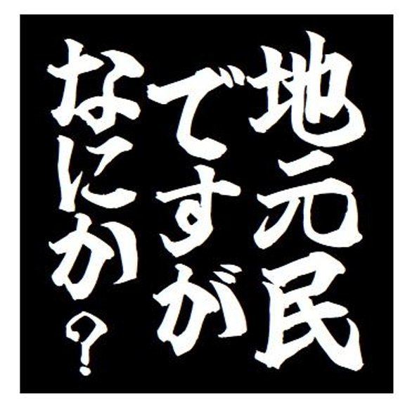 地元民ですがなにか？ おもしろ カー マグネットステッカー