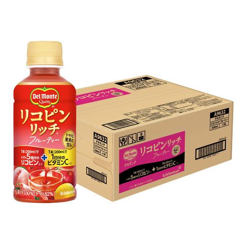 デルモンテ リコピンリッチ フルーティー 200ml 30本【セット販売】