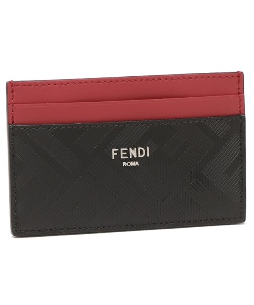 フェンディ カードケース ブラック レッド メンズ FENDI 7M0347 AJF4 F19KP