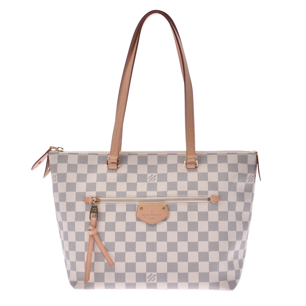 LOUIS VUITTON ルイヴィトン ダミエ アズール イエナPM 白 N44039 レディース ダミエアズールキャンバス トートバッグ Aランク 中古 