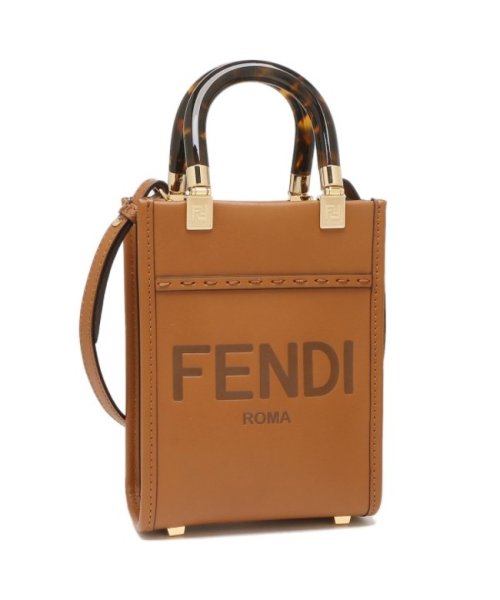 フェンディ ショルダーバッグ サンシャインショッパー ミニバッグ ブラウン レディース FENDI 8BS051 ABVL F0PWZ