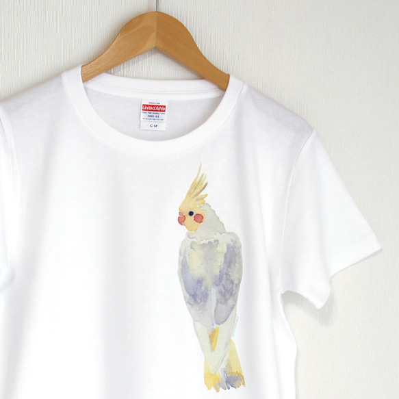 p-jet　オカメインコ（シナモンパールパイド） Tシャツ　 / 鳥 インコ