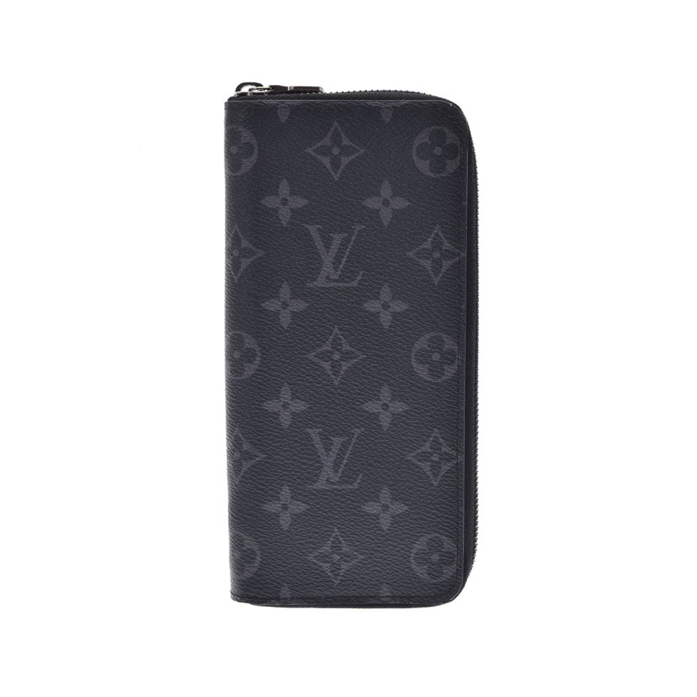 LOUIS VUITTON ルイヴィトン モノグラム エクリプス ジッピーウォレット ヴェルティカル 黒/グレー M62295 メンズ  モノグラムエクリプス 長財布 Aランク 中古 