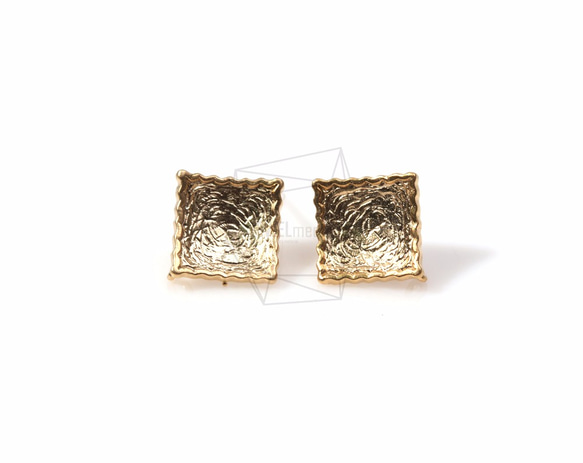 ERG-272-MG/2PCS【2個入り】スクエアピアス,square Ear Post/ 14mm x 14mm